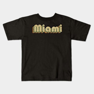 Miami // Vintage Rainbow Typography Style // 70s Kids T-Shirt